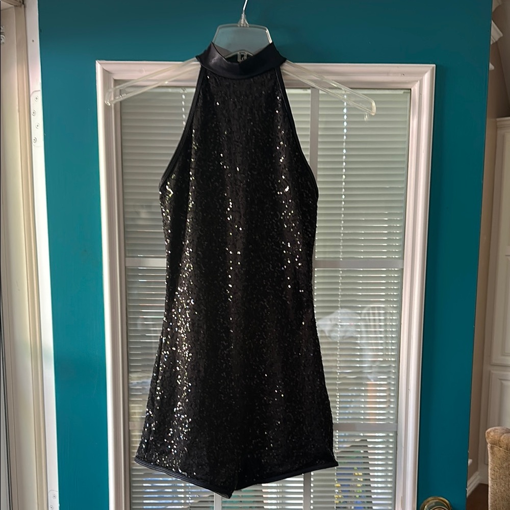 Balera Black Sequin Backless Dress
